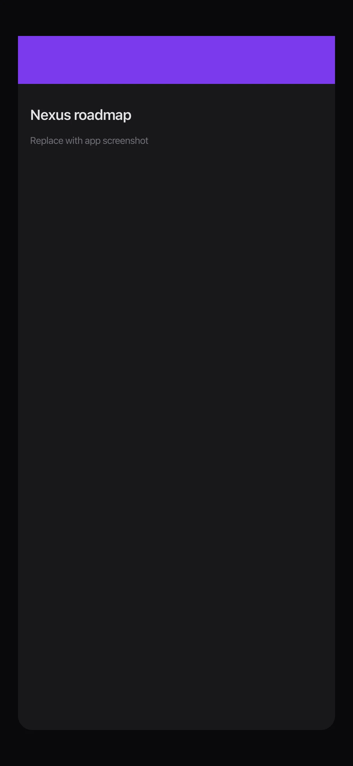 NEXUS blueprint roadmap